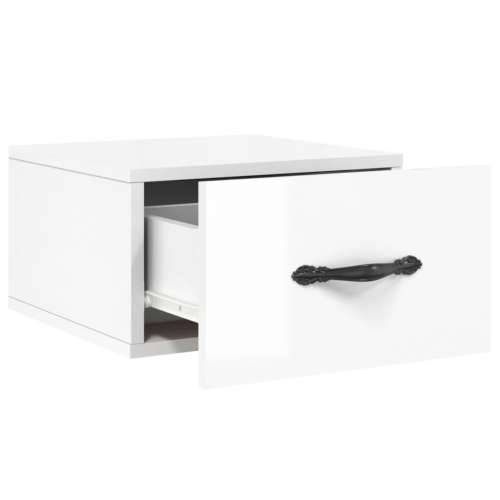 Zidni noćni ormarići 2 kom visoki sjaj bijeli 35x35x20 cm - Visoko sjajno bijela 2 1 Cijena