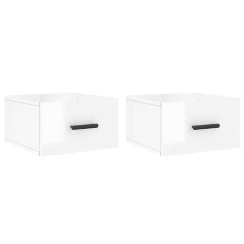 Zidni noćni ormarići 2 kom visoki sjaj bijeli 35x35x20 cm - Visoko sjajno bijela 2 1 Cijena