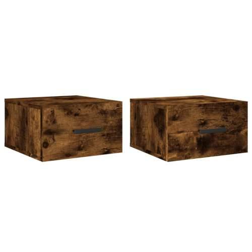 Zidni noćni ormarići 2 kom dimljenog hrasta 35x35x20 cm - Dimljeni hrast 2 1 Cijena