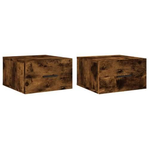 Zidni noćni ormarići 2 kom dimljenog hrasta 35x35x20 cm - Dimljeni hrast 2 1 Cijena