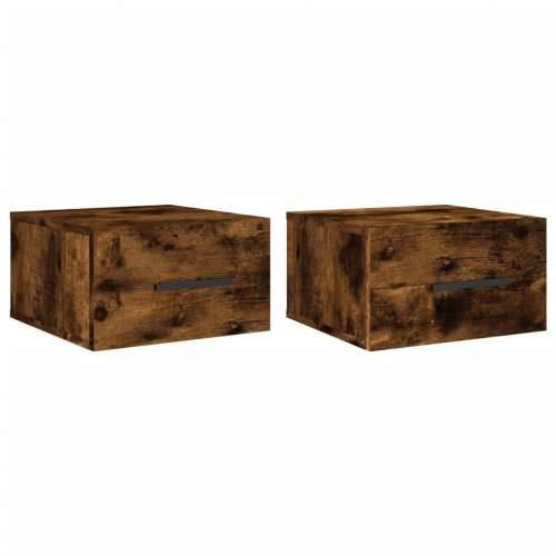 Zidni noćni ormarići 2 kom dimljenog hrasta 35x35x20 cm - Dimljeni hrast 2 1 Cijena