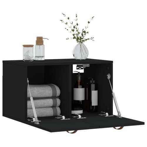 Zidni ormarić crni 60 x 36,5 x 35 cm od konstruiranog drva - Crna 60 x 36.5 x 35 cm 1 Cijena