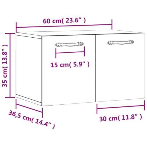 Zidni ormarić bijeli 60 x 36,5 x 35 cm konstruirano drvo - Bijela 60 x 36.5 x 35 cm 1 Cijena