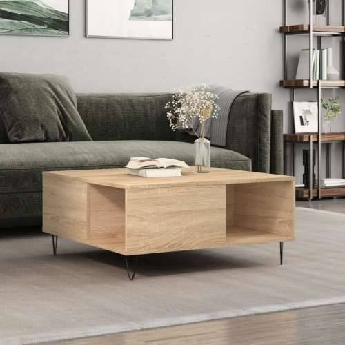 Stolić za kavu boja hrasta 80x80x36,5 cm konstruirano drvo - sonoma hrast 1 Cijena