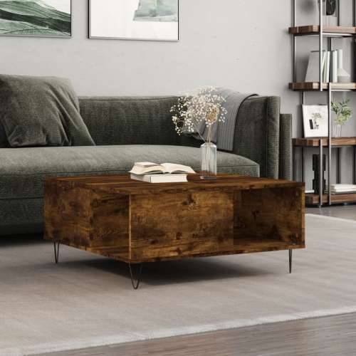 Stolić za kavu boja hrasta 80 x 80 x 36,5 cm konstruirano drvo - Dimljeni hrast 1 Cijena