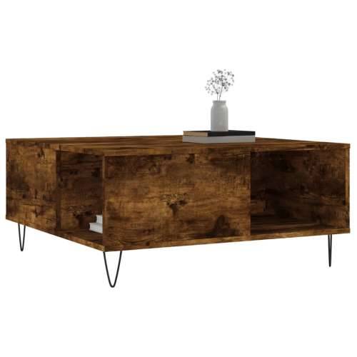 Stolić za kavu boja hrasta 80 x 80 x 36,5 cm konstruirano drvo - Dimljeni hrast 1 Cijena