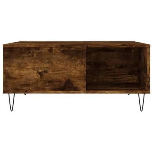Stolić za kavu boja hrasta 80 x 80 x 36,5 cm konstruirano drvo - Dimljeni hrast 1 Cijena