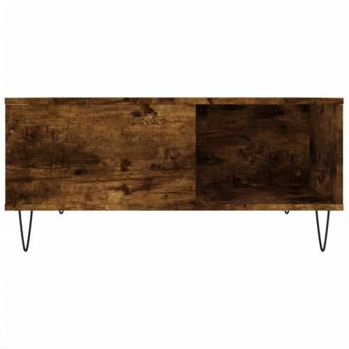 Stolić za kavu boja hrasta 80 x 80 x 36,5 cm konstruirano drvo - Dimljeni hrast 1 Cijena