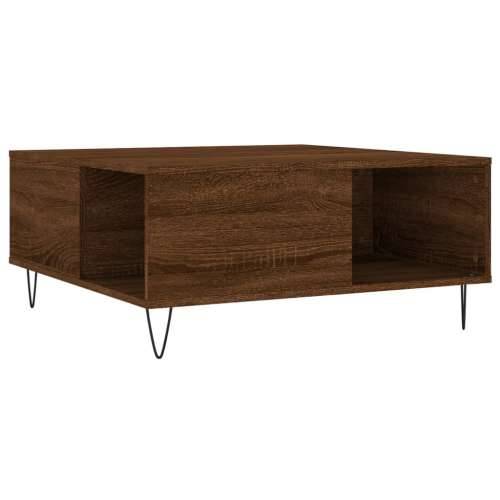 Stolić za kavu smeđi hrast 80x80x36,5 cm konstruirano drvo - Smeđi hrast 1 Cijena