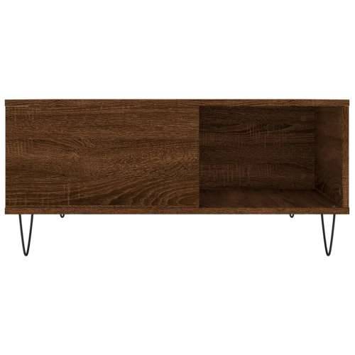 Stolić za kavu smeđi hrast 80x80x36,5 cm konstruirano drvo - Smeđi hrast 1 Cijena