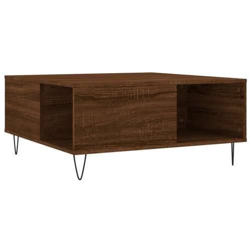 Stolić za kavu smeđi hrast 80x80x36,5 cm konstruirano drvo - Smeđi hrast 1 Cijena