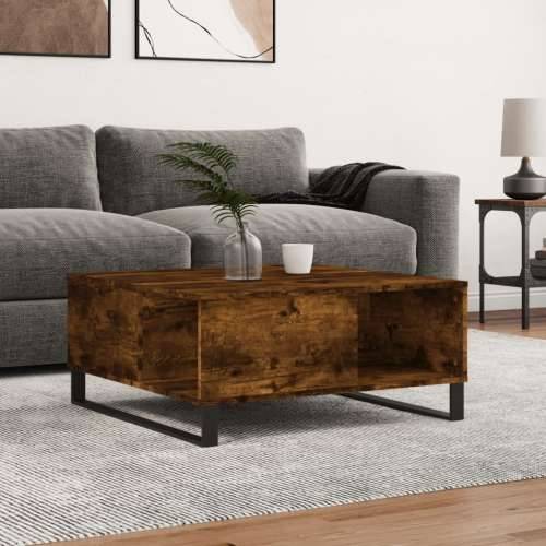 Stolić za kavu boja hrasta 80 x 80 x 36,5 cm konstruirano drvo - Dimljeni hrast 1 Cijena
