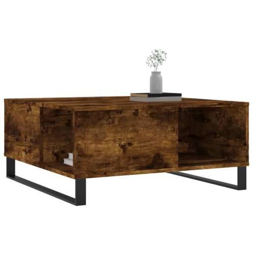 Stolić za kavu boja hrasta 80 x 80 x 36,5 cm konstruirano drvo - Dimljeni hrast 1 Cijena