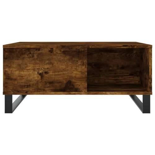 Stolić za kavu boja hrasta 80 x 80 x 36,5 cm konstruirano drvo - Dimljeni hrast 1 Cijena