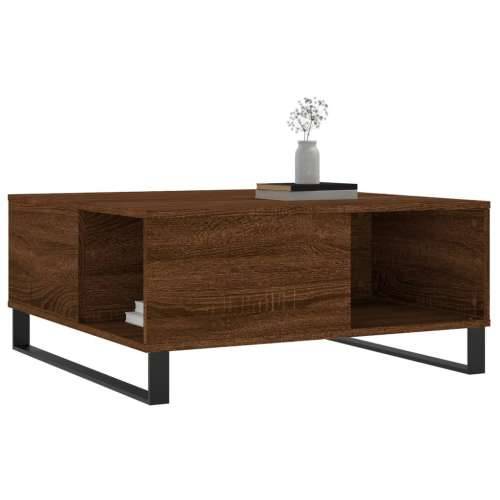 Stolić za kavu smeđi hrast 80x80x36,5 cm konstruirano drvo - Smeđi hrast 1 Cijena