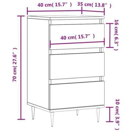 Komoda siva boja betona 40 x 35 x 70 cm od konstruiranog drva - Beton siva 1 Cijena