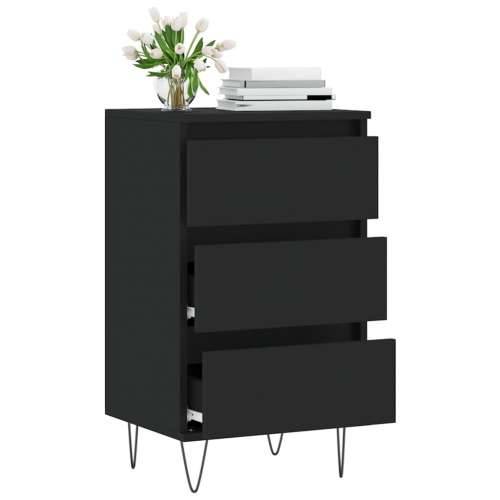 Komoda crna 40 x 35 x 70 cm od konstruiranog drva - Crna 1 Cijena