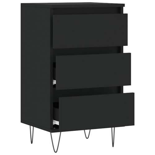 Komoda crna 40 x 35 x 70 cm od konstruiranog drva - Crna 1 Cijena