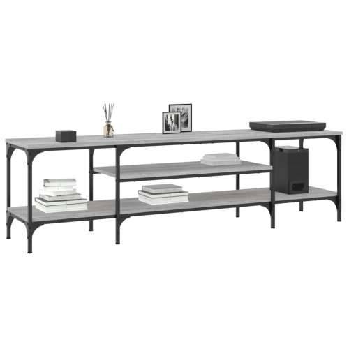 TV ormarić boja hrasta sonome 161x35x45 cm od drva i željeza - Sivi hrast sonoma 1 161 cm Cijena