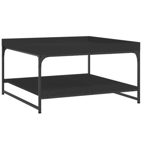 Stolić za kavu crni 80 x 80 x 45 cm konstruirano drvo i željezo - Crna 80 x 80 x 45 cm 1 Cijena