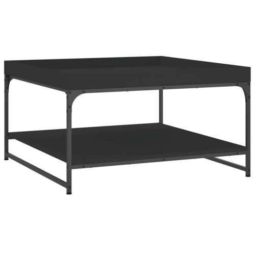Stolić za kavu crni 80 x 80 x 45 cm konstruirano drvo i željezo - Crna 80 x 80 x 45 cm 1 Cijena