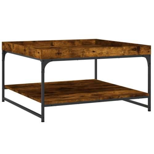 Stolić za kavu boja hrasta 80 x 80 x 45 cm od drva i željeza - Dimljeni hrast 80 x 80 x 45 cm 1 Cijena