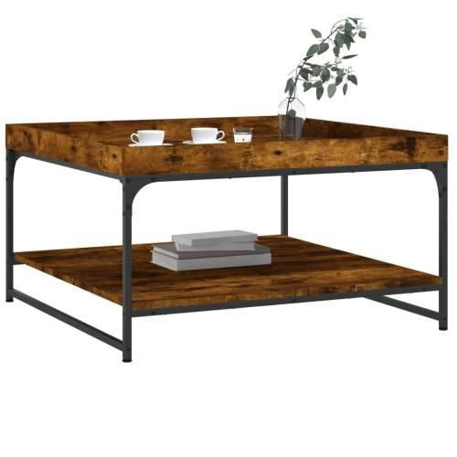Stolić za kavu boja hrasta 80 x 80 x 45 cm od drva i željeza - Dimljeni hrast 80 x 80 x 45 cm 1 Cijena
