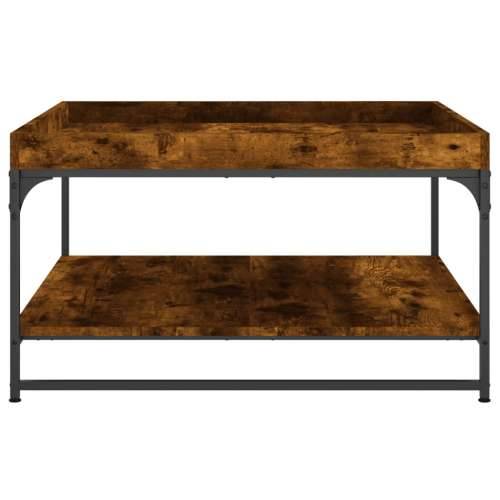 Stolić za kavu boja hrasta 80 x 80 x 45 cm od drva i željeza - Dimljeni hrast 80 x 80 x 45 cm 1 Cijena