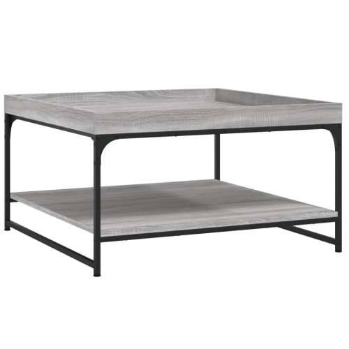 Stolić za kavu siva boja hrasta 80x80x45 cm od drva i željeza - Sivi hrast sonoma 80 x 80 x 45 cm 1 Cijena