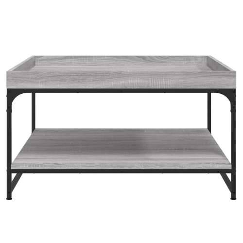 Stolić za kavu siva boja hrasta 80x80x45 cm od drva i željeza - Sivi hrast sonoma 80 x 80 x 45 cm 1 Cijena