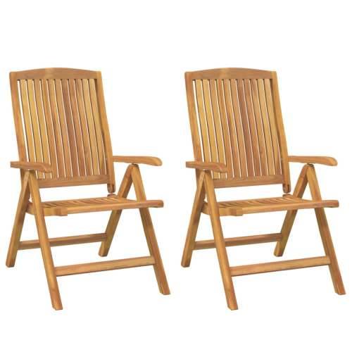 Nagibne vrtne stolice s jastucima 2 kom od masivne tikovine - boja crnog vina 120 x 50 x 3 cm 2 Cijena