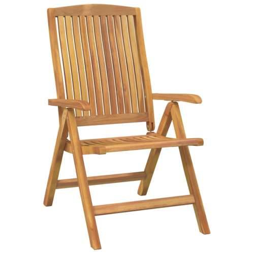 Nagibne vrtne stolice s jastucima 2 kom od masivne tikovine - boja crnog vina 120 x 50 x 3 cm 2 Cijena