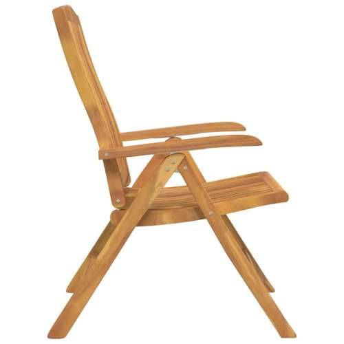 Nagibne vrtne stolice s jastucima 2 kom od masivne tikovine - boja crnog vina 120 x 50 x 3 cm 2 Cijena