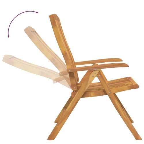 Nagibne vrtne stolice s jastucima 2 kom od masivne tikovine - boja crnog vina 120 x 50 x 3 cm 2 Cijena