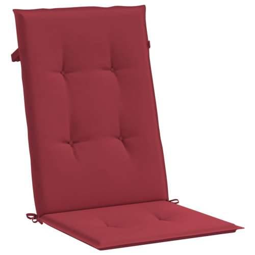 Nagibne vrtne stolice s jastucima 2 kom od masivne tikovine - boja crnog vina 120 x 50 x 3 cm 2 Cijena