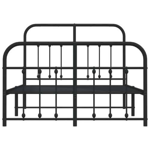 Metalni okvir kreveta uzglavlje i podnožje crni 120x190 cm - Crna 120 x 190 cm s uzglavljem i podnožjem Cijena