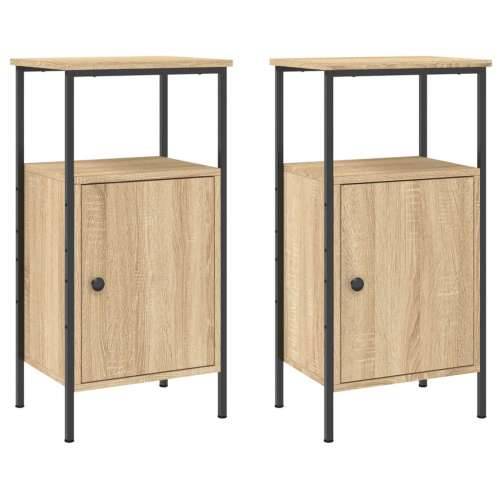 Noćni ormarići 2 kom boja hrasta 41x31x80 cm konstruirano drvo - sonoma hrast 2 Cijena