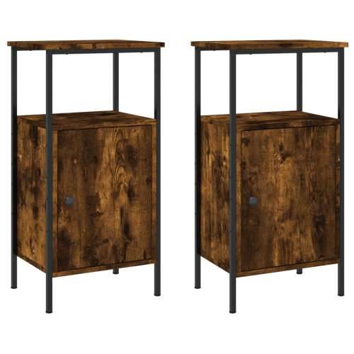 Noćni ormarići 2 kom boja hrasta 41x31x80 cm konstruirano drvo - Dimljeni hrast 2 Cijena