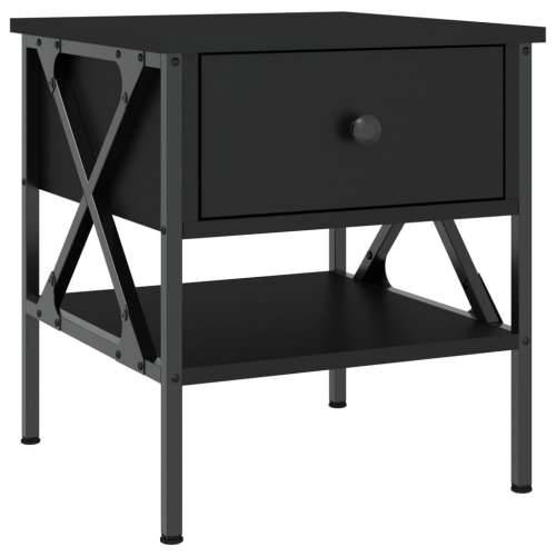 Noćni ormarići 2 kom crni 40 x 42 x 45 cm od konstruiranog drva - Crna 2 Cijena