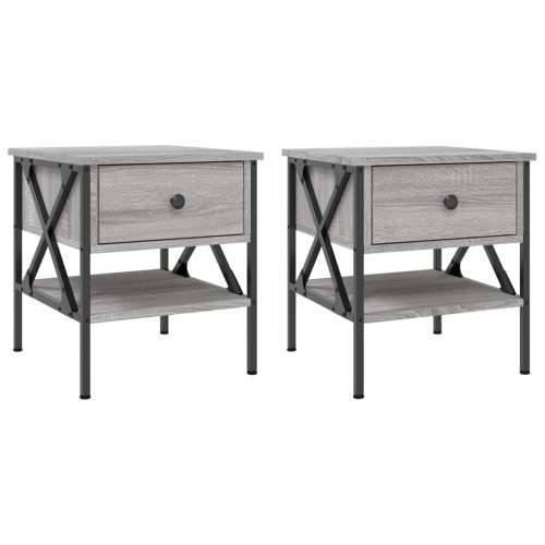 Noćni ormarići 2 kom boja hrasta 40x42x45 cm konstruirano drvo - Sivi hrast sonoma 2 Cijena