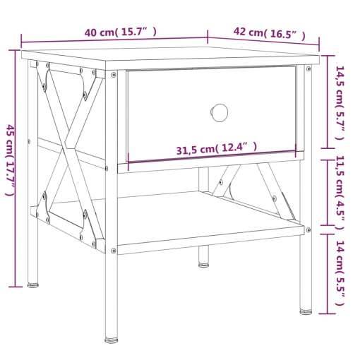 Noćni ormarići 2 kom boja hrasta 40x42x45 cm konstruirano drvo - Sivi hrast sonoma 2 Cijena