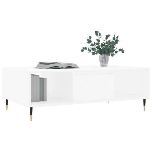 Stolić za kavu bijeli 104 x 60 x 35 cm od konstruiranog drva - Bijela 1 Cijena