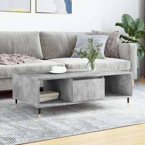 Stolić za kavu siva boja betona 104x60x35 cm konstruirano drvo - Beton siva 1 Cijena