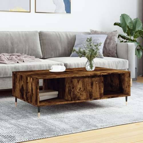 Stolić za kavu boja hrasta 104 x 60 x 35 cm konstruirano drvo - Dimljeni hrast 1 Cijena