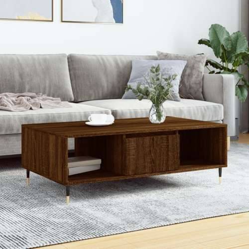 Stolić za kavu boja hrasta 104 x 60 x 35 cm konstruirano drvo - Smeđi hrast 1 Cijena