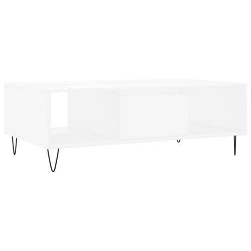 Stolić za kavu bijeli 104 x 60 x 35 cm od konstruiranog drva - Bijela 1 Cijena