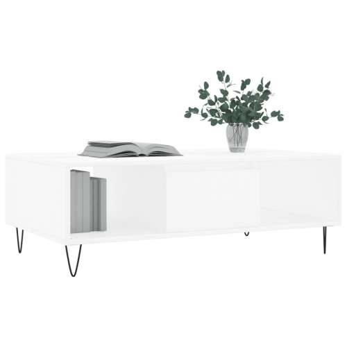 Stolić za kavu bijeli 104 x 60 x 35 cm od konstruiranog drva - Bijela 1 Cijena