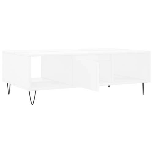 Stolić za kavu bijeli 104 x 60 x 35 cm od konstruiranog drva - Bijela 1 Cijena