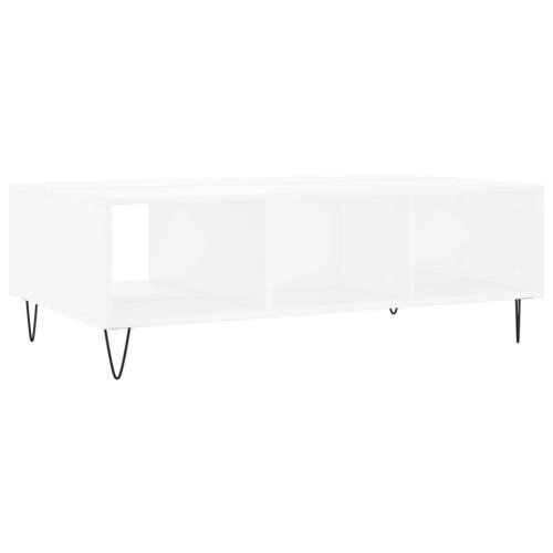 Stolić za kavu bijeli 104 x 60 x 35 cm od konstruiranog drva - Bijela 1 Cijena