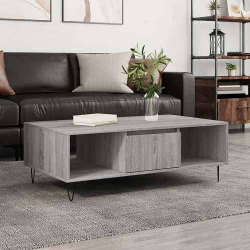 Stolić za kavu siva boja hrasta 104x60x35 cm konstruirano drvo - Sivi hrast sonoma 1 Cijena